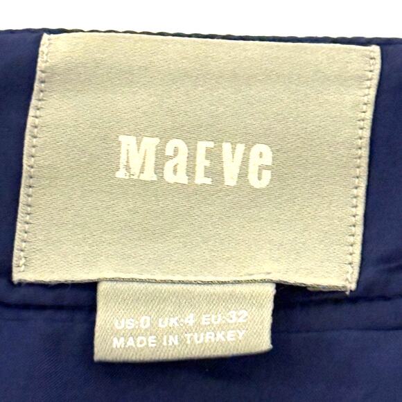 Maeve Anthropologie Cardana Size 0 Blue Jacquard Floral Mini Skirt Y2K Style - Picture 4 of 13